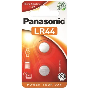 Батарейка Panasonic лужна LR44(A76, AG13, G13A, PX76, GP76A, RW82) блістер, 2 шт., LR-44EL/2B UA
